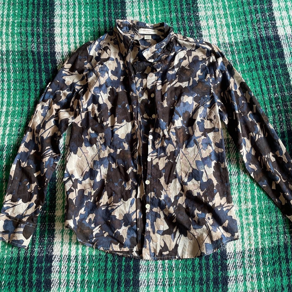 Coldwater Creek Flower Button Up